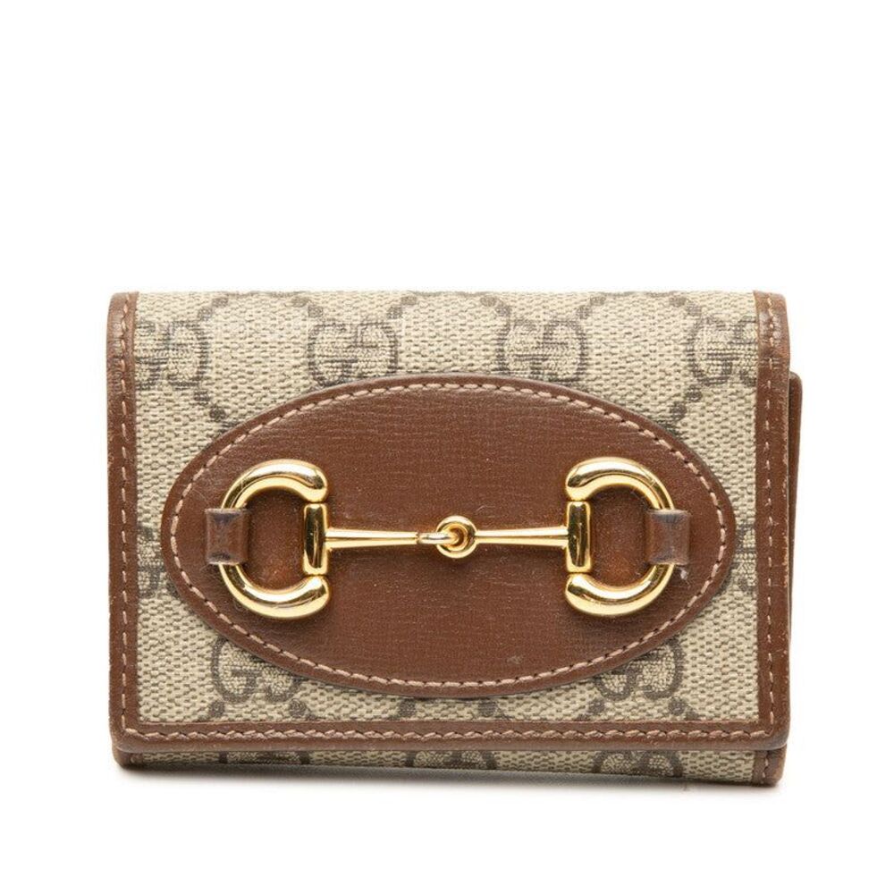 Gucci GG Supreme Horsebit Trifold Wallet